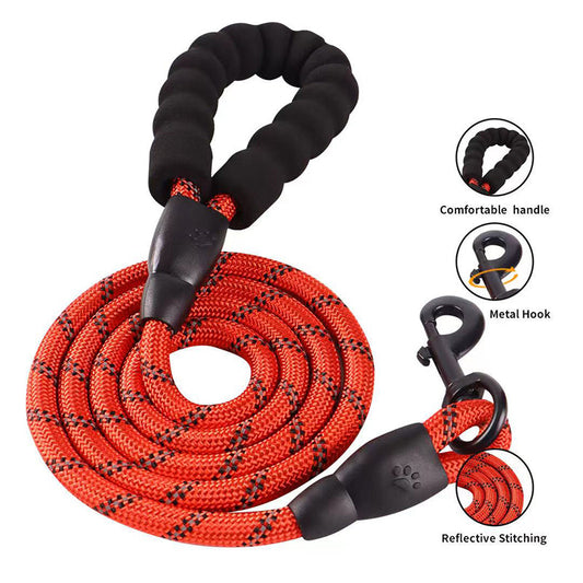 Nylon Hundeleine mit weichem Griff 150cm Länge