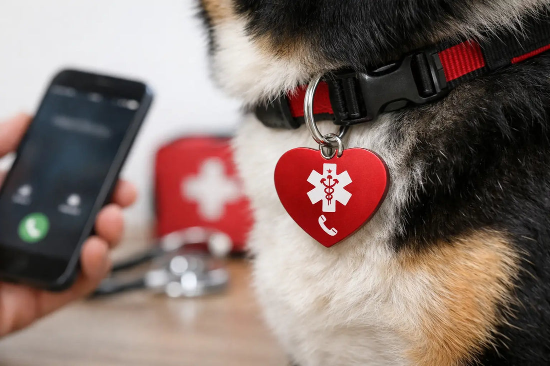 SOS Hundemarke Gravur im Notfall