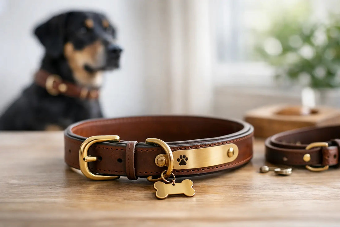 Leder Hundehalsband personalisiert kaufen