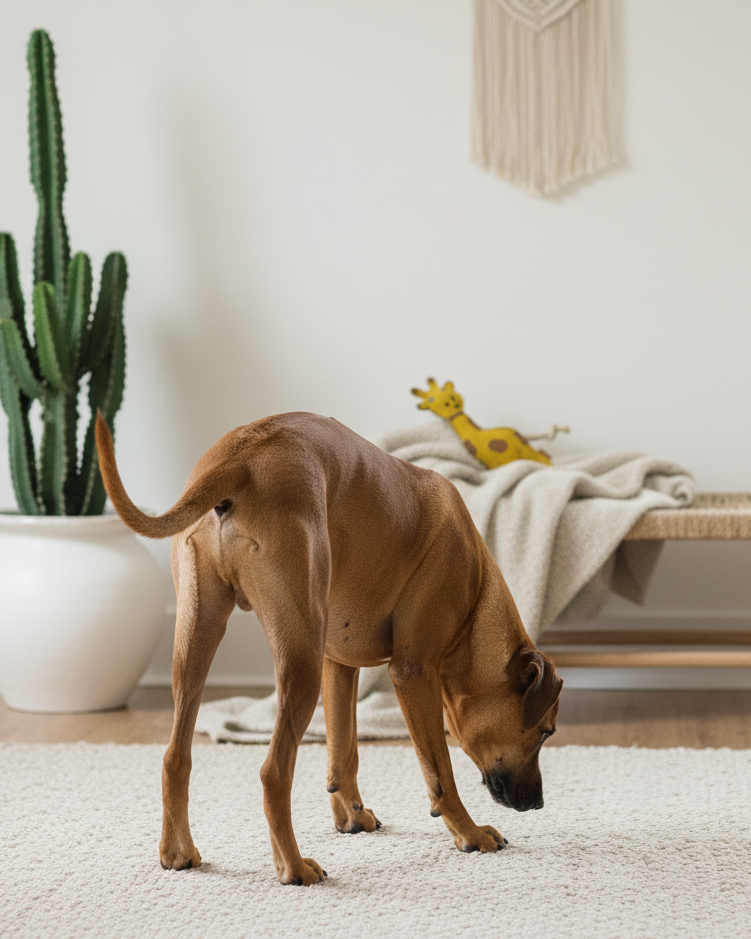 BUDDY. Hundespielzeug aus Leder "Giraffe"