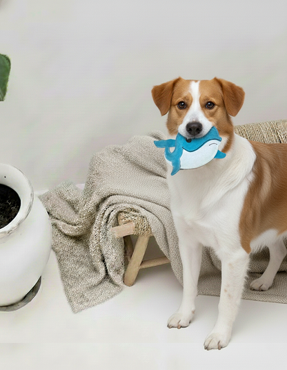 BUDDY. Hundespielzeug aus Leder "Wal"