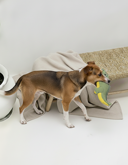 BUDDY. Hundespielzeug aus Leder "großes Krokodil"