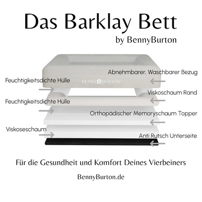 Hundebett Barklay Größe L mit Bouclébezug