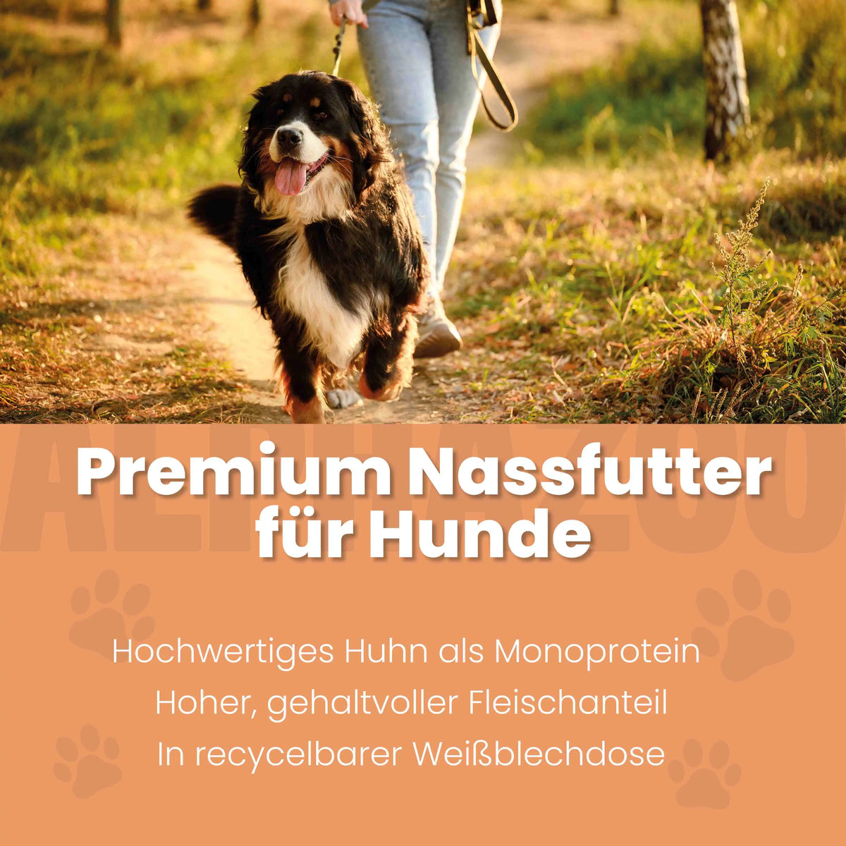 Monoprotein Huhn Nassfutter für Hunde