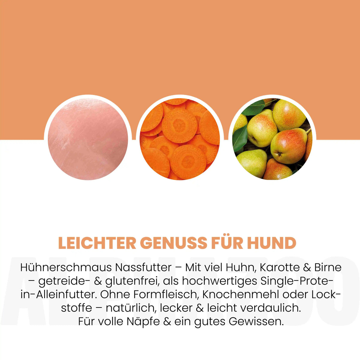 Monoprotein Huhn Nassfutter für Hunde