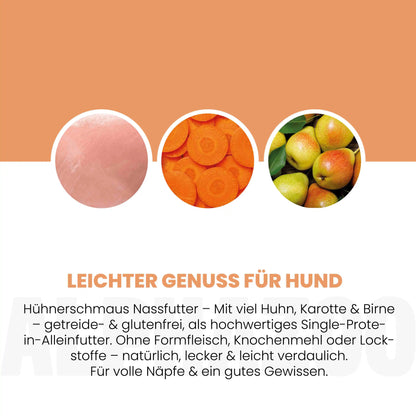 Monoprotein Huhn Nassfutter für Hunde