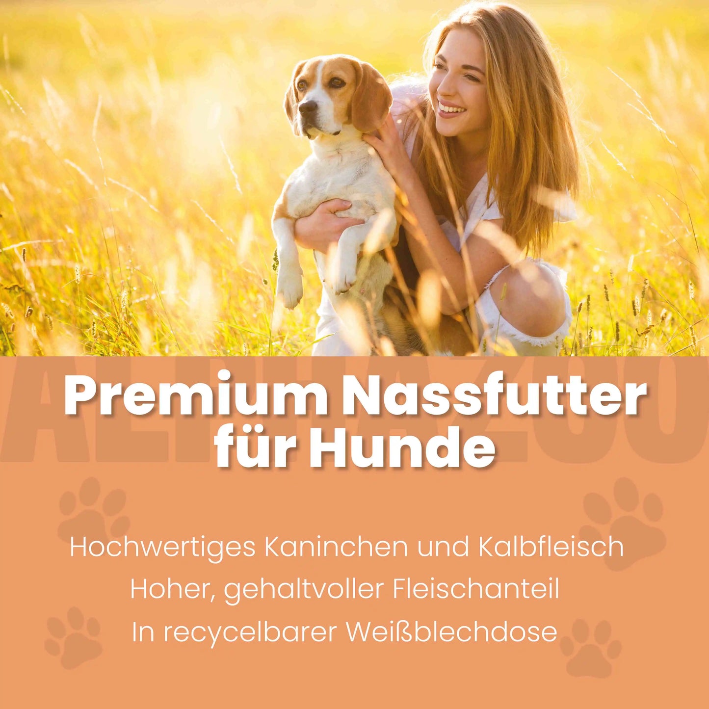 Kaninchen + Kalb Nassfutter für Senior Hunde