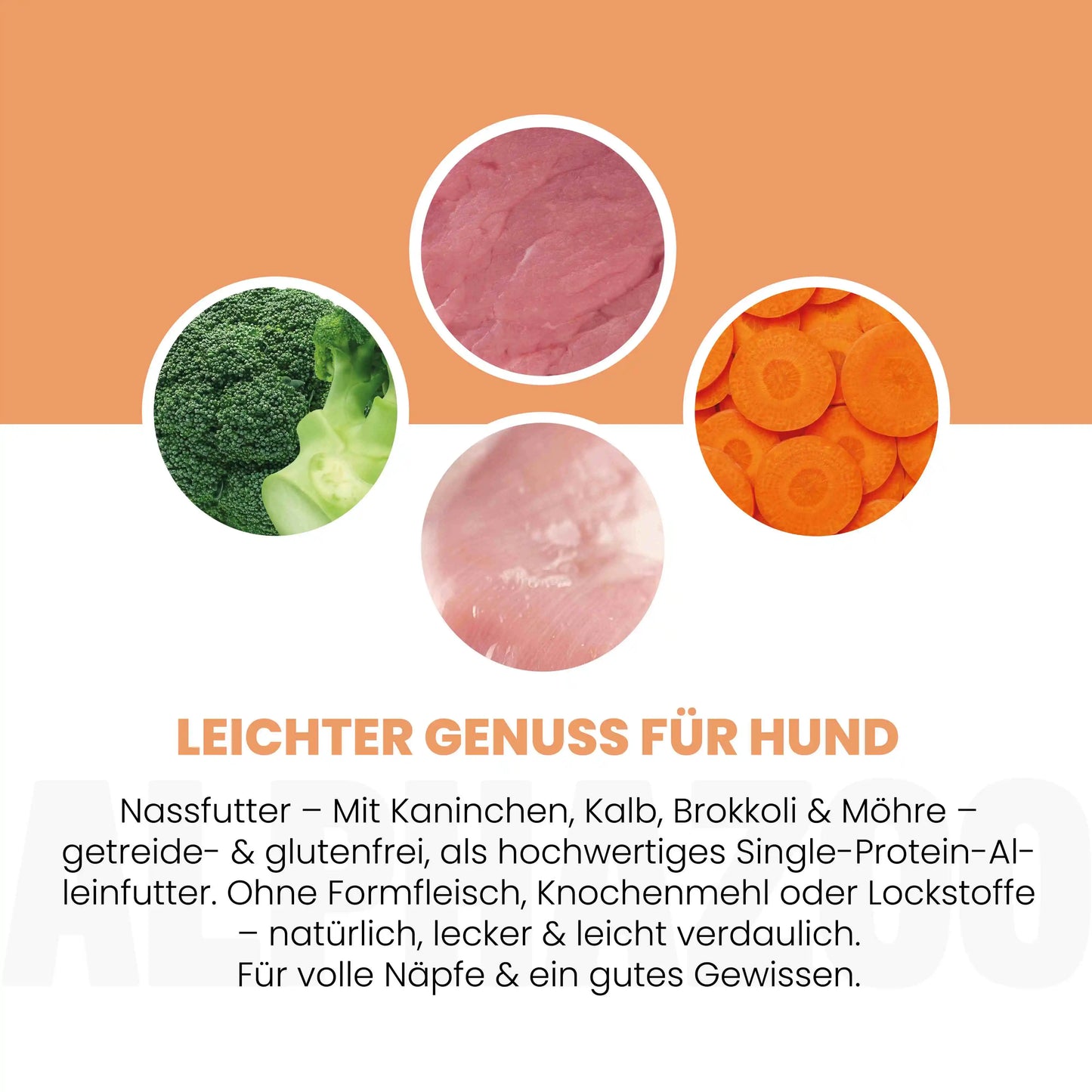 Kaninchen + Kalb Nassfutter für Senior Hunde