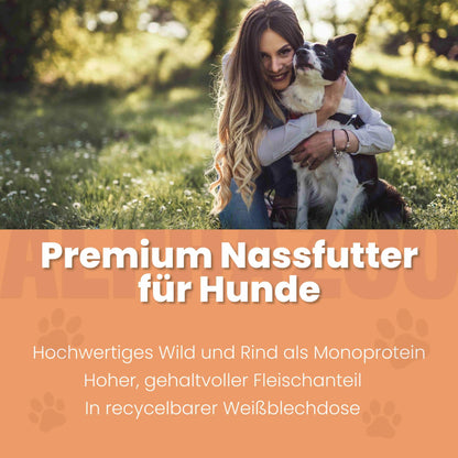 Wild + Rind Nassfutter für Adult Hunde