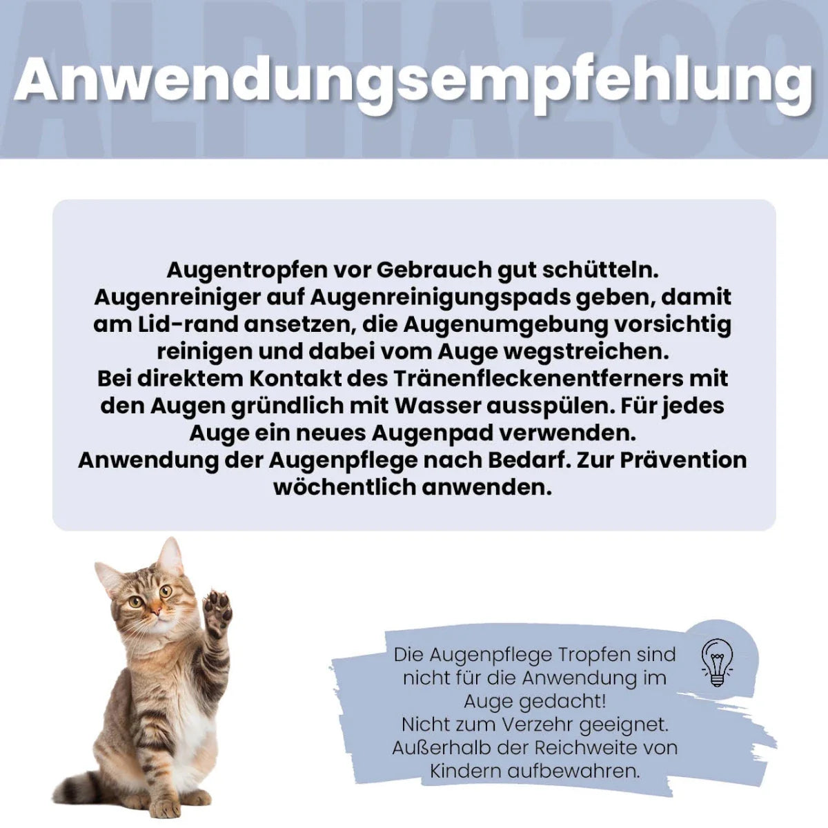Durchblick Augenpflege für Katzen