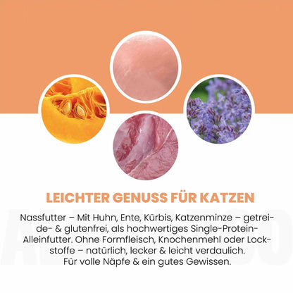 Ente + Huhn Nassfutter für Katze