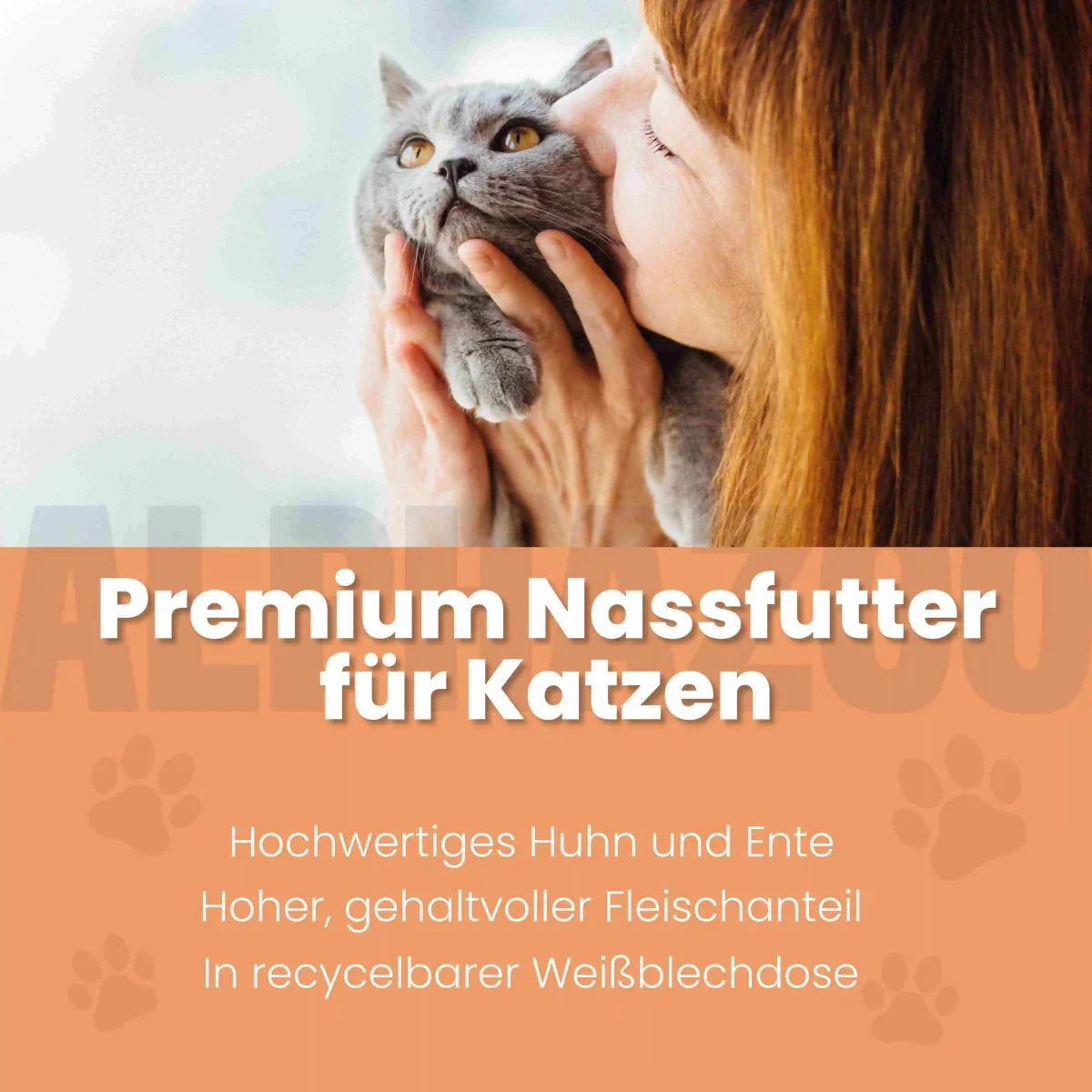 Ente + Huhn Nassfutter für Katze
