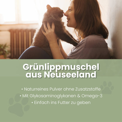 Grünlippmuschel-Pulver für Katzen