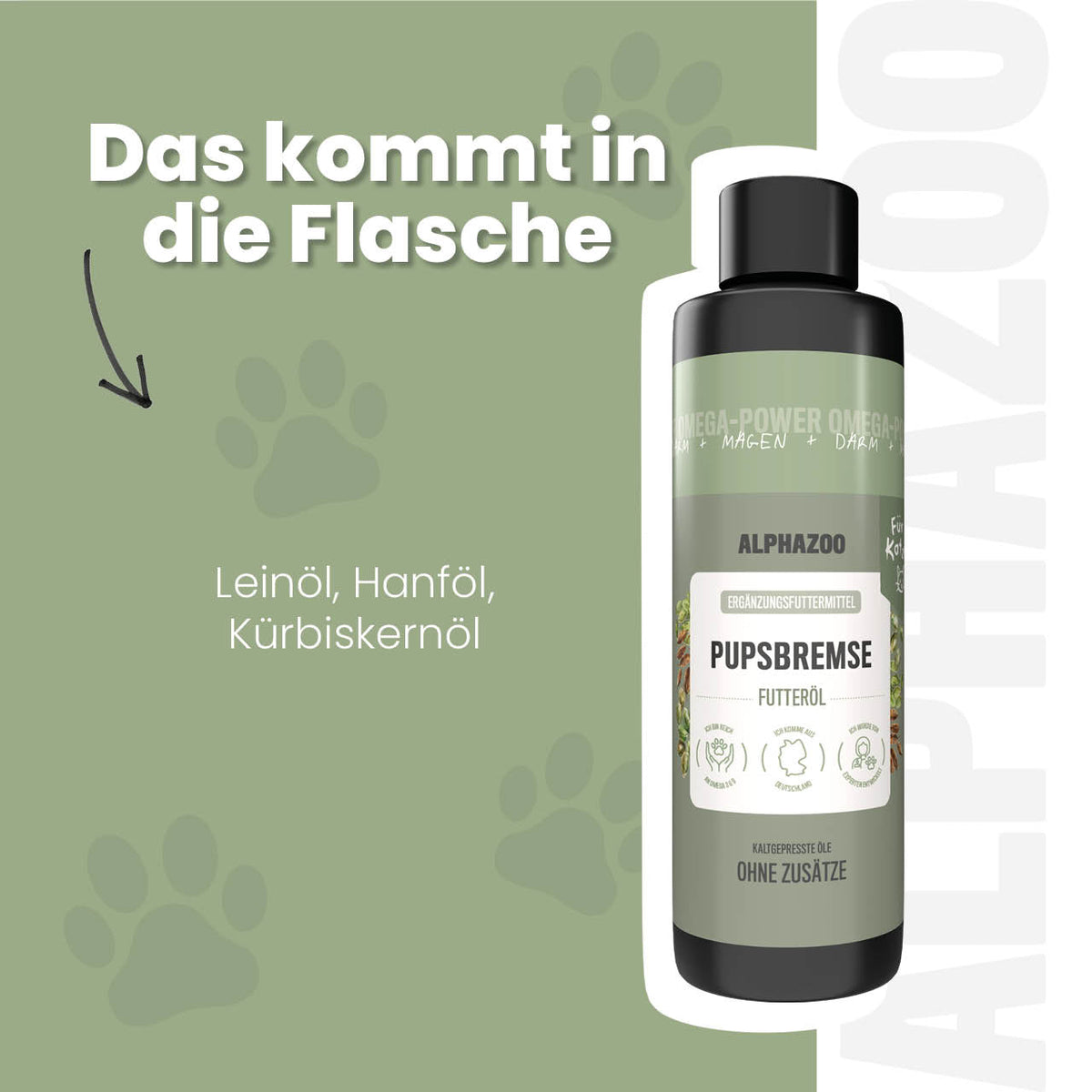 Pupsbremse Futteröl für Katzen